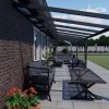 Benelux Veranda  9,90 mt x  2,80 mt – Anthracite – Helder Polycarbonate - inclusief montage - Afbeelding 2