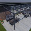 Benelux Veranda  9,90 mt x  2,80 mt – Anthracite – Helder Polycarbonate - inclusief montage