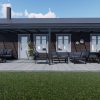 Benelux Veranda  9,60 mt x  3,10 mt – Zwart – Opal Polycarbonate - inclusief montage