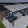 Benelux Veranda  9,60 mt x  3,10 mt – Zwart – Opal Polycarbonate - inclusief montage - Afbeelding 3