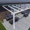 Benelux Veranda  9,10 mt x  3,70 mt – Cream – Helder Polycarbonate