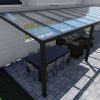 Benelux Veranda  11,06 mt x  2,90 mt – Zwart – Glass - inclusief montage - Afbeelding 3