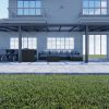 Benelux Veranda  10,70 mt x  3,80 mt – Zwart – Helder Polycarbonate - inclusief montage