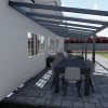 Benelux Veranda  10,70 mt x  3,80 mt – Zwart – Helder Polycarbonate - inclusief montage - Afbeelding 2