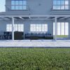 Benelux Veranda  10,10 mt x  3,30 mt – Cream – Helder Polycarbonate - inclusief montage - Afbeelding 3