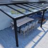 Benelux Veranda  11,50 mt x  2,90 mt – Zwart – Glass - inclusief montage