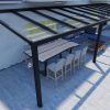 Benelux Veranda  12 mt x  3,60 mt – Zwart – Helder Polycarbonate - inclusief montage