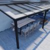 Benelux Veranda  11,40 mt x  3,60 mt – Zwart – Opal Polycarbonate
