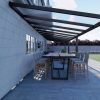 Benelux Veranda  11,30 mt x  2,90 mt – Zwart – Opal Polycarbonate - inclusief montage - Afbeelding 3