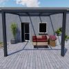 Benelux Veranda  3,06 mt x 4,00 mt – Matt Anthracite – Glass - Afbeelding 3