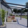 Benelux Veranda  3,06 mt x 4,00 mt – Matt Anthracite – Glass - Afbeelding 2
