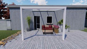 Benelux Veranda  3,06 mt x  3,60 mt – Cream – Glass - Afbeelding 3