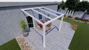 Benelux Veranda  3,06 mt x  3,60 mt – Cream – Glass