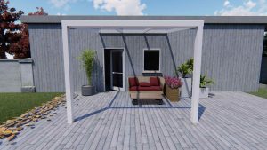 Benelux Veranda  3,06 mt x 3,50 mt – Cream – Opal Polycarbonate - Afbeelding 3
