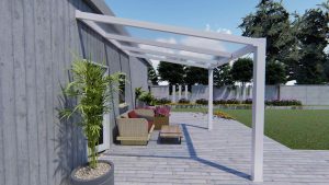 Benelux Veranda  3,06 mt x 3,50 mt – Cream – Opal Polycarbonate - Afbeelding 2