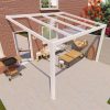 Benelux Veranda  3,80 mt x  3,80 mt – Cream – Glass - inclusief montage