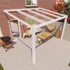Benelux Veranda  3,20 mt x  3 mt – Cream – Helder Polycarbonate - inclusief montage