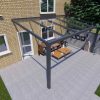 Benelux Veranda  4,90 mt x  3,50 mt – Zwart – Glass - inclusief montage - Afbeelding 3