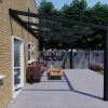 Benelux Veranda  4,80 mt x  3,40 mt – Zwart – Helder Polycarbonate - inclusief montage - Afbeelding 2