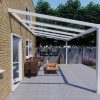 Benelux Veranda  4,60 mt x  3,40 mt – Cream – Helder Polycarbonate - inclusief montage - Afbeelding 2