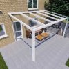 Benelux Veranda  4,60 mt x  3,40 mt – Cream – Helder Polycarbonate - inclusief montage
