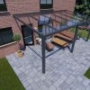 Benelux Veranda  5,40 mt x  3,70 mt – Zwart – Glass - inclusief montage - Afbeelding 3
