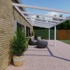 Benelux Veranda  6,60 mt x  2,50 mt – Cream – Glass - inclusief montage - Afbeelding 2