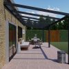 Benelux Veranda  8 mt x  2,90 mt – Zwart – Glass - inclusief montage - Afbeelding 2
