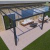 Benelux Veranda  8 mt x  2,90 mt – Zwart – Glass - inclusief montage - Afbeelding 3