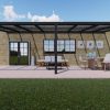 Benelux Veranda  7,80 mt x  2,80 mt – Zwart – Opal Polycarbonate - inclusief montage