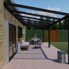 Benelux Veranda  7,80 mt x  2,80 mt – Zwart – Opal Polycarbonate - inclusief montage - Afbeelding 2