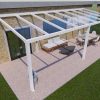 Benelux Veranda  7,50 mt x  2,80 mt – Cream – Glass - inclusief montage